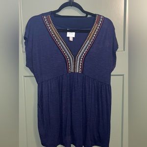 Navy blue Knox Rose blouse